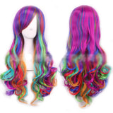 Lady 80cm Long Curly Wigs Fashion Cosplay Costume Hair Anime Full Wavy Party Wig