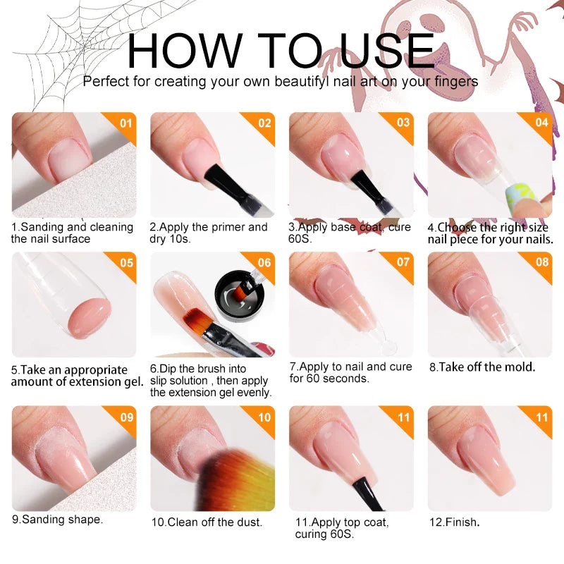 Limited nail extension gel kit Halloween manicure kit quick nail extension gel kit finger extension construction kit nail tool tool