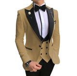 2023 Men 3 Pieces Suits For Men Custom Made Groom Groomsmen Tuxedos Wedding Men Suit Terno Masculino(Jacket+Pant+Vest)