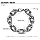 Hot stainless steel pig nose bracelet For Men‘s Women‘s personality Korean version Retro nose splicing punk chain bracelet Gifts