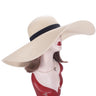 Lawliet 7.1''/18cm Foldable Oversized Huge Wide Brim Sun Beach Straw Hats Wedding Womens Floppy Party Dressy A330