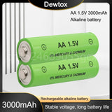 1-2pcs New AA Rechargeable Battery 1.5V 3000mah Alkaline Batteries for Remote Control Electronic Toys LED Light Shaver Radio