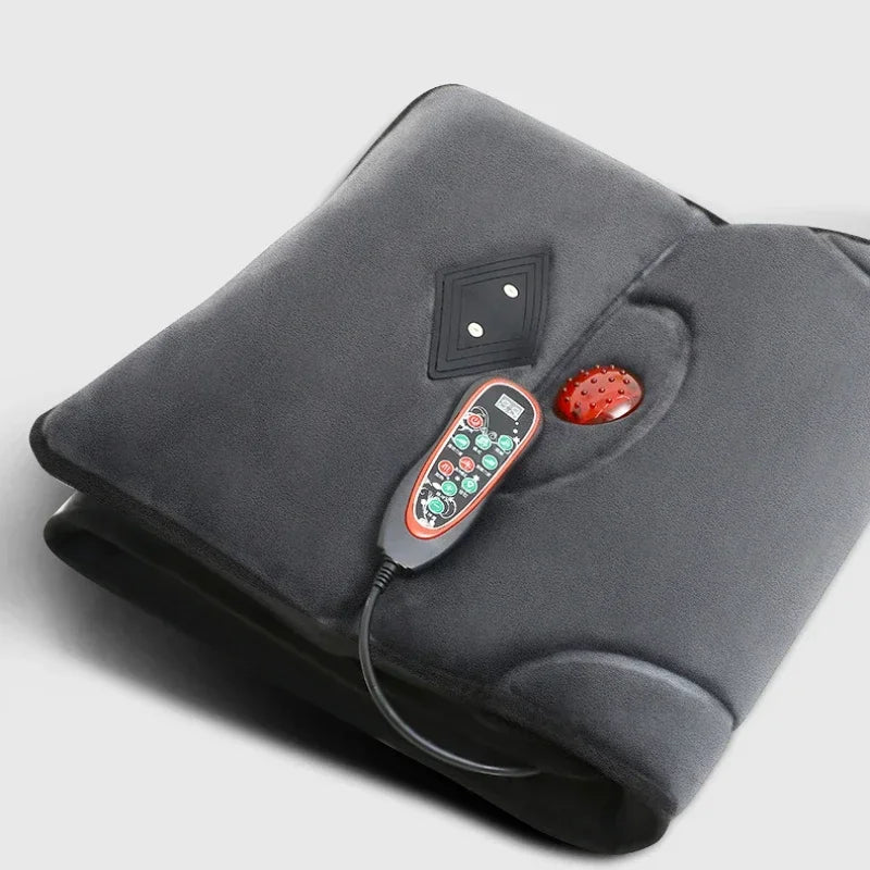 Whole Body Multi-functional Neck Waist Vibration Kneading Massage Mattress Pulse Moxibustion Heat Air Bag Massage Chair Cushion