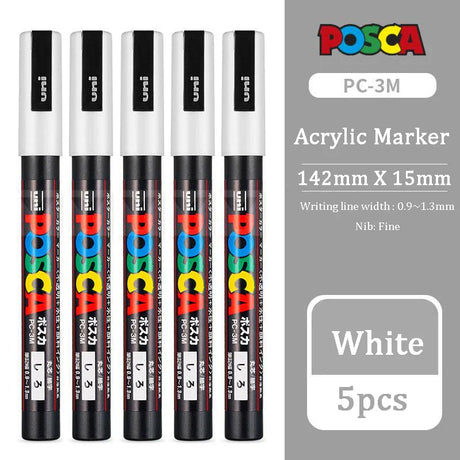 Uni Marker Pen, PC-3M Acrylic posca marcadores permanent marker graffiti paint pen For Rock Metal Leather Ceramic Glass Plastic