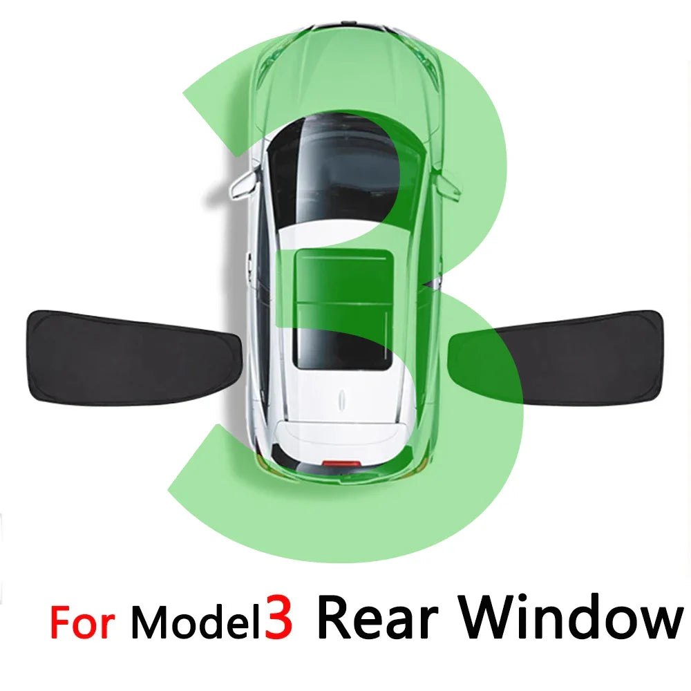 Car Side Window Sunshade Front Rear Windshield Privacy Window Screen SunShade for Tesla Model3 2017-2021 2022Model Y accessories