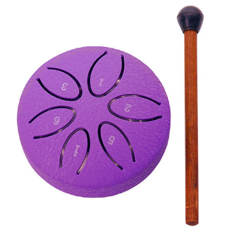 Mini Steel Tongue Drum 3 Inch 6 Notes Hollow Drum Music Drum Ethereal Drum Yoga Meditation Drum Percussion Instruments Kits