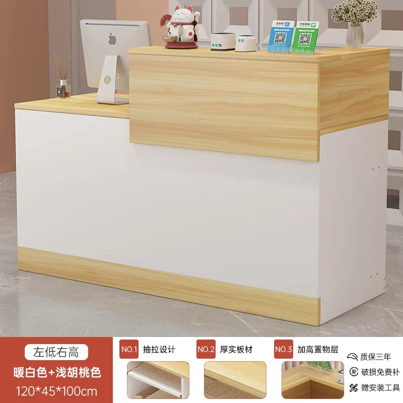 Small Desks Reception Desks Counter Counter Luxury Checkout Reception Desks Front Desk Mostrador Negocio Commercial Furniture