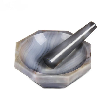 1set Lab Inner Diameter 30mm To 130mm Natural Agate Mortar and Pestle A-GRADE for Chemistry Laboratory Grinding