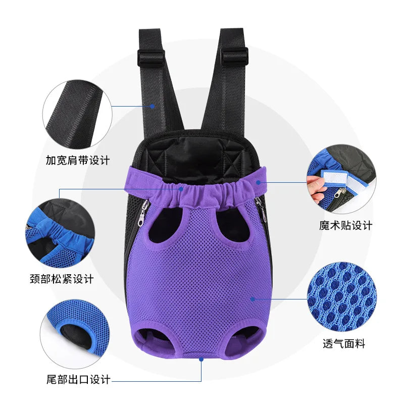 Mesh Dog Carriers Bag Outdoor Travel Backpack Breathable Portable Pet Dog Carrier for Dogs Cats Pet Backpack Pet Cat Carrier Bag