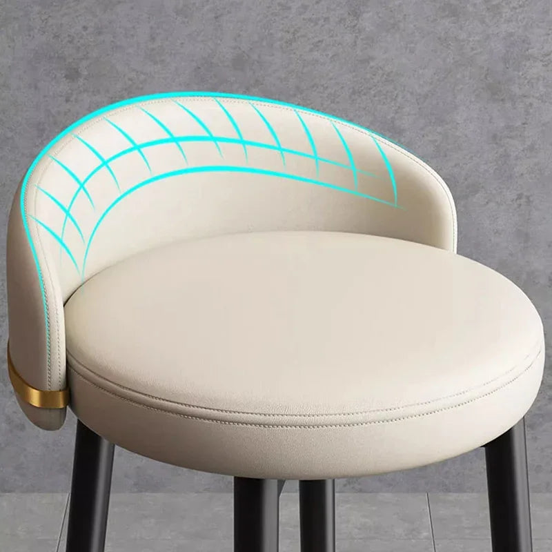 Round Kitchen Bar Chair Modern Luxury Office Reception Desk Bar Chair Highchairs Counter Stool Design Chaise Household Products