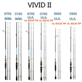 JOHNCOO VIVID UL/L M/ML Spinning Rod Solid Tip 2.1m 1.92m Trout Rod Fast Action Carbon Rod for Light Jigging Fishing Rod Perch