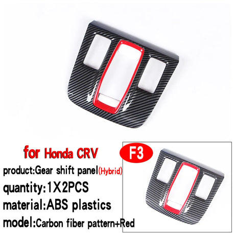 Suitable for 2023 Honda CRV interior decoration center console gear head door decoration carbon fiber pattern accessories