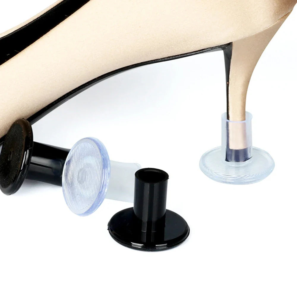 Aohaolee 20 Pair Heel Protectors Latin Stiletto Dancing Cover Heel Stoppers Nonslip Silicone High Heeler For Wedding Party Favor