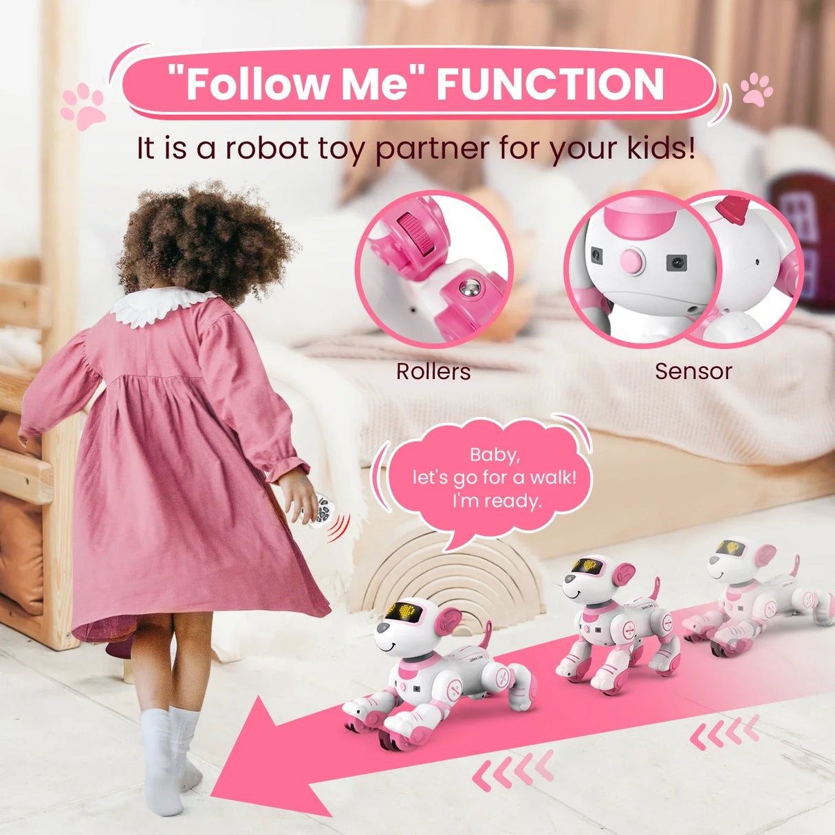 RC Robot Electronic Dog Programmable Intelligent Interactive Stunt Robot Dog Singing Dancing Walking Pet Dog Toy Children's Toys