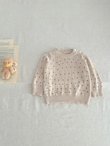 Spring And Autumn Newborn Infant Baby Boys And Girls Knit Top Shirt Stripe Round Dot Sweater Kids Fashion Baby Clothing