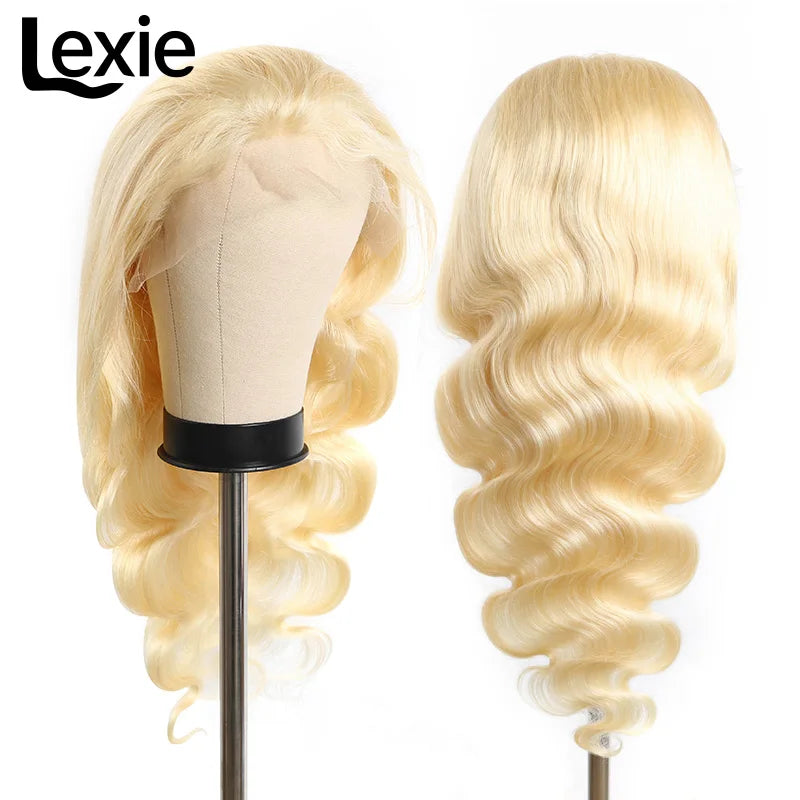 613 Wigs Human Hair Full Lace Frontal Wig Blonde Body Wave 13x6 Lace Front Wig On Sale Clearance Brazilian Rmey Hair 30 32 inch