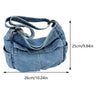 Denim Vintage Messenger Bag Retro Jeans Tote Bag Large Capacity Women Casual Satchel Bag Fashion Shoulder Bag 2023 New Handbag