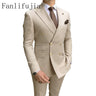 Fanlifujia Store Navy Men Party Tuxedos 2 Pieces Latest Peak Lapel Men Suits Gold Buttons Fashion Style Suits Double Breasted