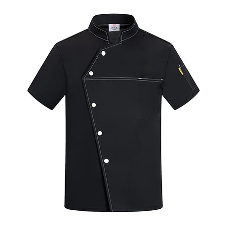 Grey Short Sleeve Chef Jacket Chef Uniform for Men Women Kitchen Restaurant Uniforms Shirts Summer Cook Coat Waiter Clothes