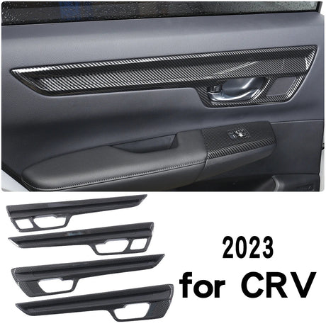 Suitable for 2023 Honda CRV interior decoration center console gear head door decoration carbon fiber pattern accessories