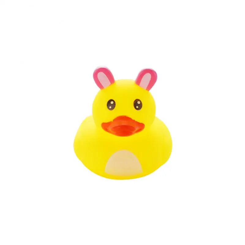 1pcs Rubber Ducks Baby Bath Toys Kids Shower Bath Toy Float Squeaky Sound Duck Funny Swimming Water Play Game Gift For Children