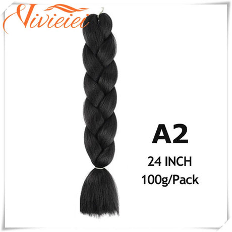 6 Pcs 24” Synthetic Braiding Hair Pink Jumbo Braids Hairstyles Purple Blue Blonde Ombre Hair Extensions For Women 100G/Pack