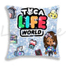 Toca Life World Pillow Case Home Decorative Toca Boca Throw Pillowcase 45*45cm Sofa Cartoon Cushion Covers Zipper Pillow Cover