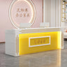 Modern Cash Register Clothing Store Counter Reception Desks Light Luxury Simple Hairdressing Beauty Salon Bar Table with Light