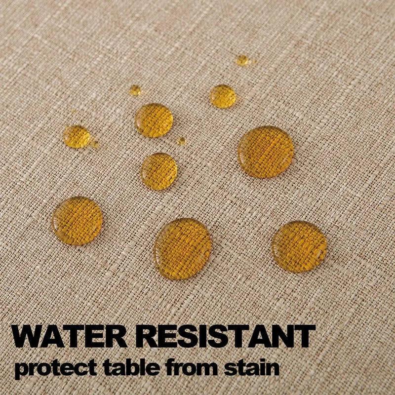 Faux Linen Tablecloths Rectangle Washable Table Cloths Wrinkle Stain Resistant Table Cover Cloth for Kitchen Dining Room JAF040