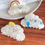 Muweordy Cute Cloud Hair Claw Acetate Claw Clip Personality Crab Hair Clip Popular Hair Catches Hair Accessories for Women