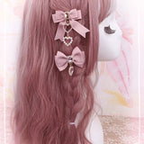 Bows hair clips popular hair catches lolita korean accessories for hair y2k bows for girls pink Lolita cosplay Popular Clips