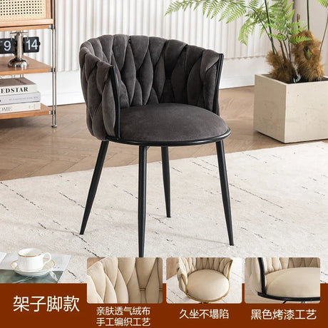 Adjustable Swivel Makeup Chair Living Room Dining Chair Bedroom Dressing Table Rotating Backrest Makeup Chairs Manicure Stools