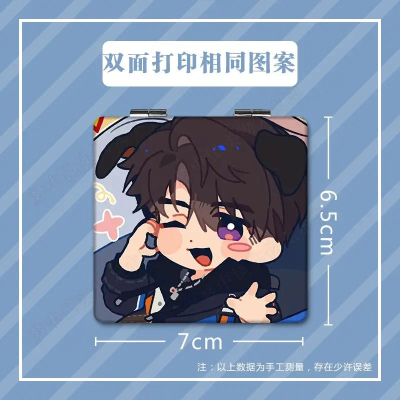 Zayne Qi Yu Animation Derivatives Mirror Anime Love and Deepspace Fold Mini Mirror Toy Figures Cute Cosplay Portable Accessories