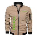 Hip-hop men's jacket Festool tools logo print New bomber jacket High quality Oversized jacket Men's jacket for fat people