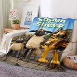 Cartoon Sheep S-Shaun Blanket Children Flannel Blanket Portable Home Travel Camping Sofa Picnic Blanket