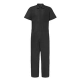 Work Jumpsuit for Men Cargo Pants Button Closure Turn-down Collar with Pockets Jumpsuits And Romper for Men