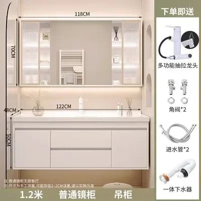 Washbasin Mirror Drawer Wall White Bathroom Cabinets Vanity Luxury Bathroom Cabinets Make Up Organizer Gabinete Room Furniture