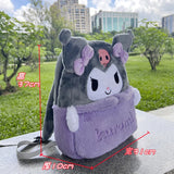 New Sanrio Cute Cartoon Plush Backpack Kuromi Large Capacity Melody Backpack School Girls Korean Backpack Gift For Girls