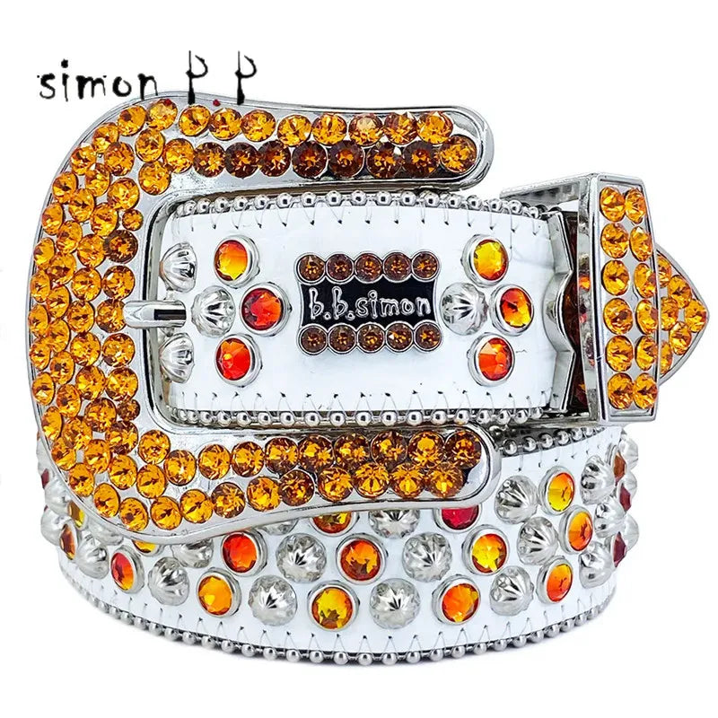 Punk Western Rhinestone Belts for Women Luxury Diamond Strap Cowgirl Cowboy Bling Crystal Pin Wide Buckle Studded Y2K Mens Belts