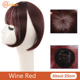 MEIFAN Synthetic False Bangs Clip-In Bangs Extension Natural Neat Fake Fringe Topper Hairpiece Invisible Clourse Hairpieces