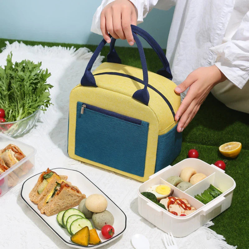 Portable Lunch Bag Ice Cooler Pack Insulation Picnic Food Storage Bags For Girl Female Kids Tote School Bento Dinner Container