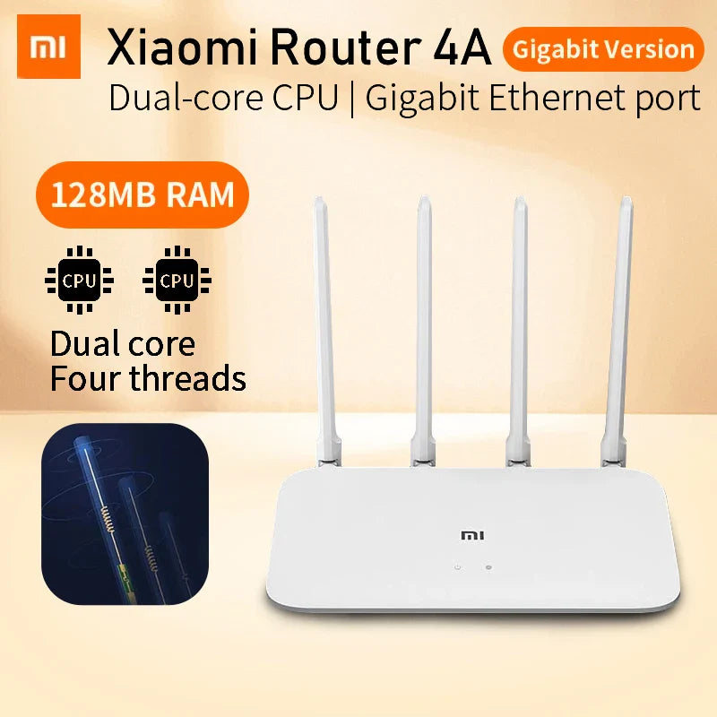 Xiaomi Mi Router 4A Gigabit Version 2.4GHz 5GHz WiFi 1167Mbps WiFi Repeater 128MB DDR3 High Gain 4 Antennas Network Extender