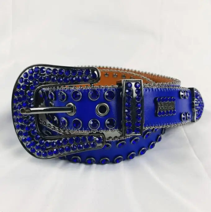 2024 Luxury Strap Men Women Rhinestones Belt Western Bling Bling Crystal Diamond Studded Belts