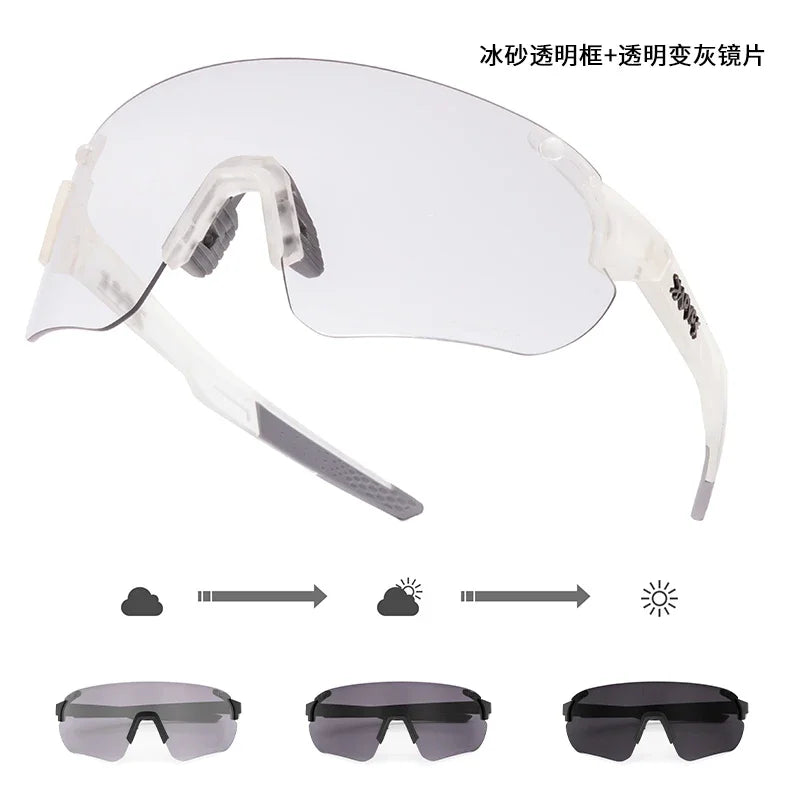 Kapvoe Cycling Glasses Photochromic Men Cycling Sunglasses UV400 Outdoor Bicycle Eyewear Cycling Goggle MTB Sports Sunglasses