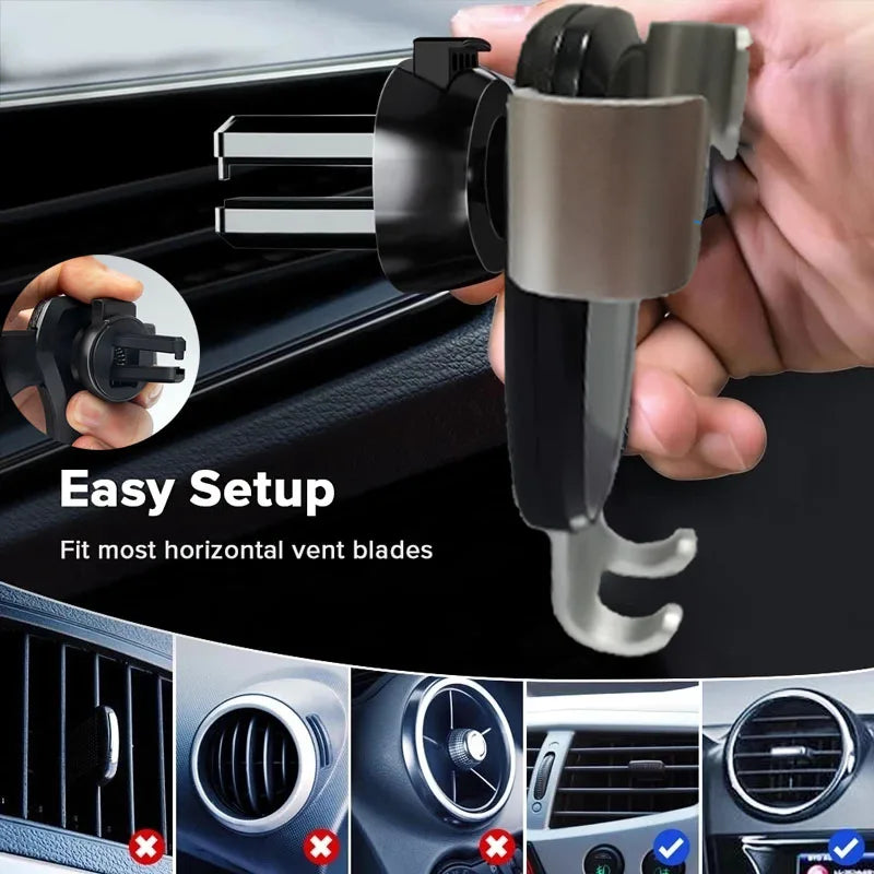 Car Mobile Phone Holder For Hyundai Santa Fe TM 2022 2021 2020 2019 2023 Air Vent Bracket GPS Gravity Mount Support Accessories