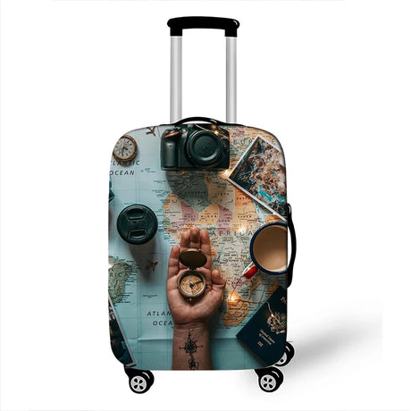 New Holiday style Print Luggage Cover for Travel Suitcase Protector Fits 18 ~32 Inch Zipper Elastic Suitcase cover