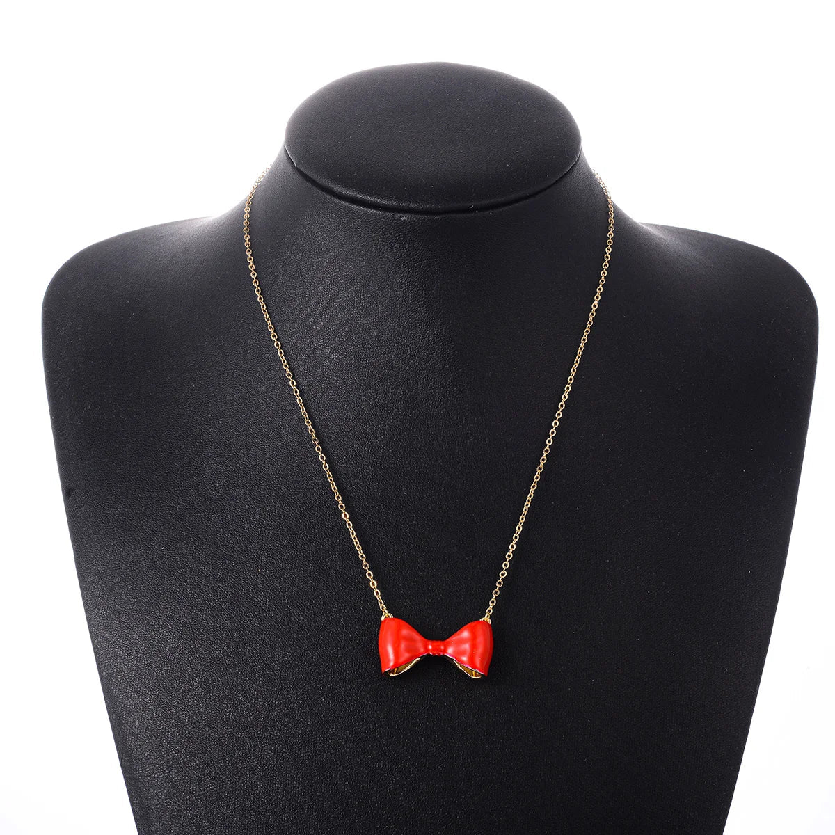 Bow Tie Necklace Pendant Simple Stylish Necklace Fashion Jewelry for Women Girls Kids Child