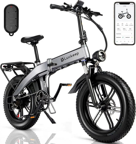 Electric Bike Folding for Adults,200W Peak Motor 48V 15AH/720WH Battery 30MPH 60 Miles Range,20'' x 4 Fat Tire Ebikes for Adults