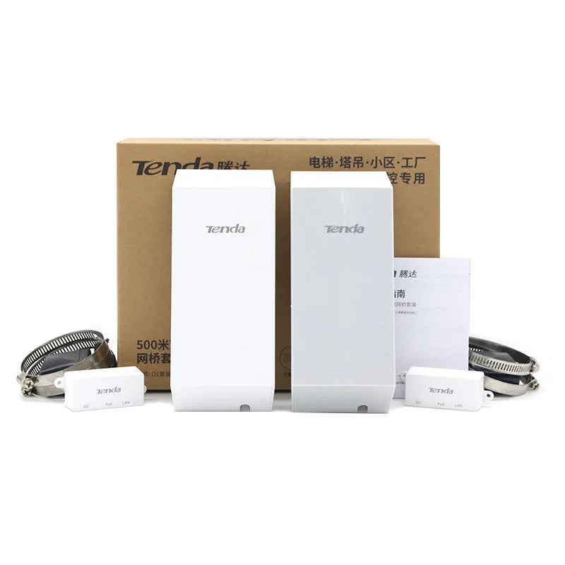 Tenda O1 Outdoor Access Point 300Mbps Long Range Smart Manage Router CPE 2.4GHz PoE Wireless Bridge 8dBi Transmission Waterproof