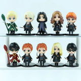 New 10Pcs/Set Harry Potters Figures Anime Q Version PVC Doll Toys Movies Car Cake Decoration Children Birthday Christmas Gift